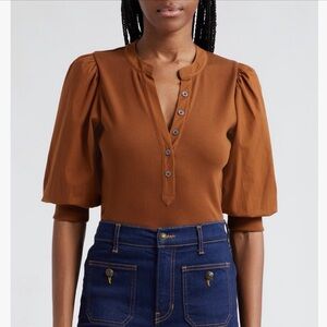 Veronica Beard Coralee Front Button Blouse